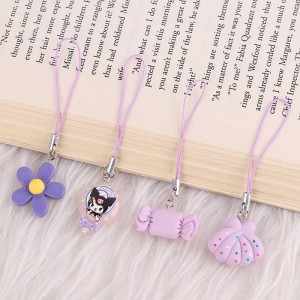 آویز فلش و موبایل فانتزی بنفش