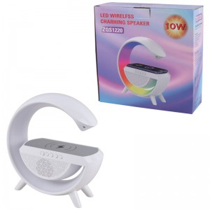 شارژر بی سیم و چراغ رومیزی اسپیکر دار ZQS1220 MZ-021 10W