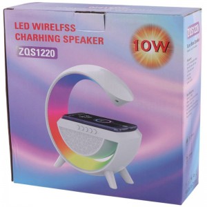 شارژر بی سیم و چراغ رومیزی اسپیکر دار ZQS1220 MZ-021 10W