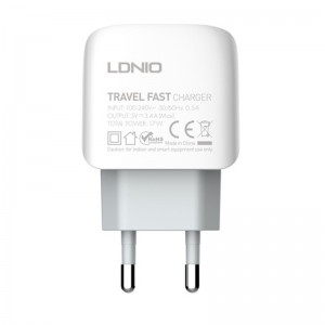شارژر LDNIO A3312 3Port 3.4A 17W دارای کابل تایپ سی