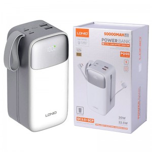 پاور بانک فست شارژ 50000 الدینیو Ldnio PQ50 QC3.0 PD 22.5W