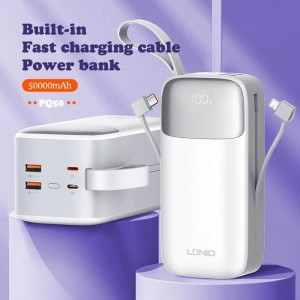 پاور بانک فست شارژ 50000 الدینیو Ldnio PQ50 QC3.0 PD 22.5W