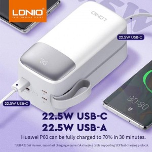 پاور بانک فست شارژ 50000 الدینیو Ldnio PQ50 QC3.0 PD 22.5W
