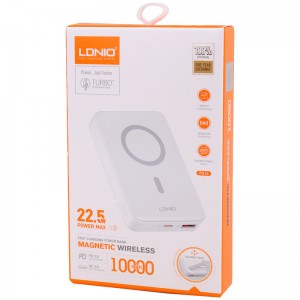 پاور بانک بی سیم فست شارژ الدینیو PQ16 QC3.0 PD3.0 22.5W ظرفیت 10000 میلی آمپر ساعت