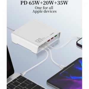 شارژر رومیزی فست شارژ 6 پورت Ldnio Q605 QC3.0 PD3.0 65W