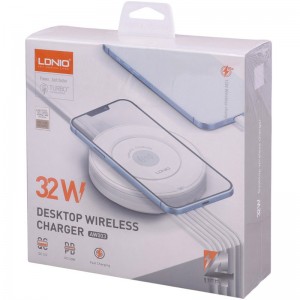 شارژر بی سیم فست شارژ 4 پورت Ldnio AW003 QC3.0 PD 32W