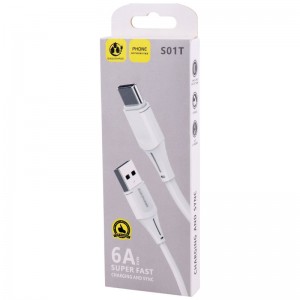 کابل تایپ سی فست شارژ Sasathree S01T 6A 0.9m