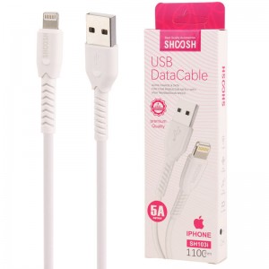 کابل لایتنینگ فست شارژ 5 آمپر شوش SH103i طول 1.1 متر