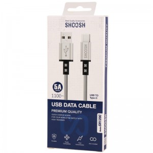 کابل تایپ سی فست شارژ Shoosh SH120C 5A 1.1m