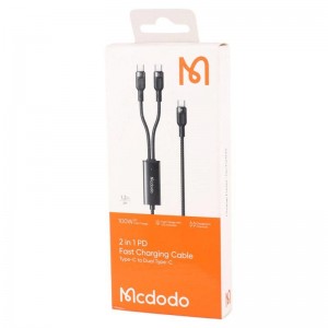 کابل 2 سر فست شارژ Mcdodo CA-747 5A PD 100W 1.2m