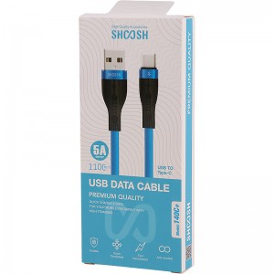کابل تایپ سی فست شارژ Shoosh SH140C+ 5A 1.1m