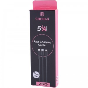 کابل کوتاه میکرو یو اس بی فست شارژ Cherlo CH-SM10 5A 25cm