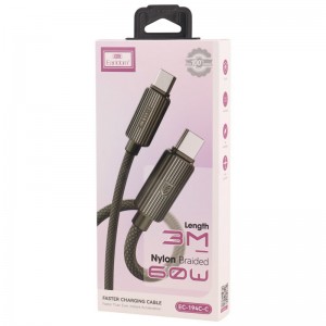 کابل تبدیل فست شارژ Earldom EC-194C-C Type-C To Type-C 60W 3m