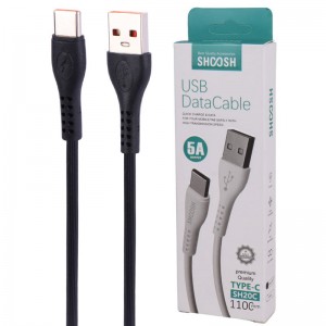 کابل تایپ سی فست شارژ 5 آمپر شوش SH20C طول 1.1 متر