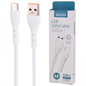 کابل تایپ سی فست شارژ 5 آمپر شوش SH207C طول 1.1 متر