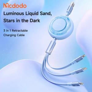 کابل 3 سر فست شارژ Mcdodo Sparkling Series CA-3730 6A 66W 1.2m