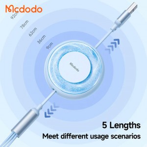 کابل 3 سر فست شارژ Mcdodo Sparkling Series CA-3730 6A 66W 1.2m