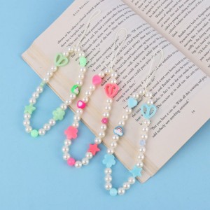 آویز فلش و موبایل مرواریدی قلبی بلند