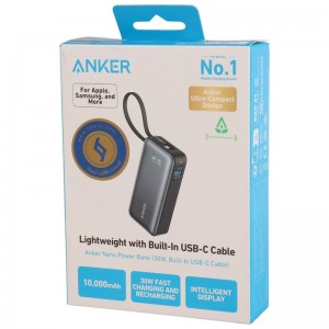 پاور بانک فست شارژ انکر Nano A1259 PD 30W ظرفیت 10000 میلی آمپر ساعت