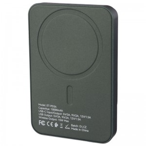 پاور بانک بی سیم فست شارژ ارلدام ET-PD34 PD 20W ظرفیت 10000 میلی آمپر ساعت