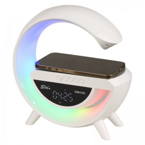 شارژر بی سیم و چراغ رومیزی اسپیکر دار Sing-E ZQS1222