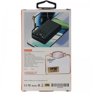 پاور بانک بی سیم فست شارژ ایکس انرژی X-828M PD 22.5W ظرفیت 20000 میلی آمپر ساعت