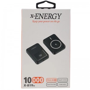 پاور بانک بی سیم فست شارژ ایکس انرژی X-819M PD 22.5W ظرفیت 10000 میلی آمپر ساعت