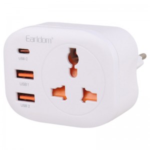 شارژر دیواری 140 وات الدینیو A6140C GaN QC5.0 PD 5A + کابل تبدیل تایپ سی و تبدیل برق