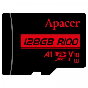 رم میکرو 128 گیگ اپیسر Apacer Rioo A1 V10 U1 C10 100MB/s + خشاب