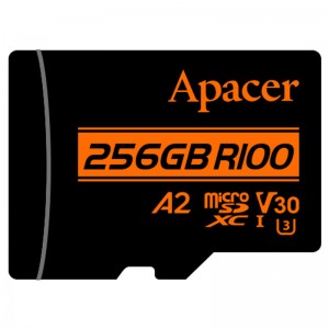 رم میکرو 256 گیگ اپیسر Apacer Rioo A2 V30 U3 C10 100MB/s + خشاب