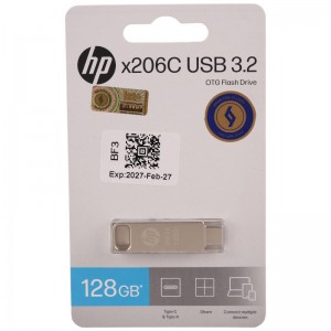 فلش 128 گیگ اچ پی HP x206C OTG Type-C USB3.2