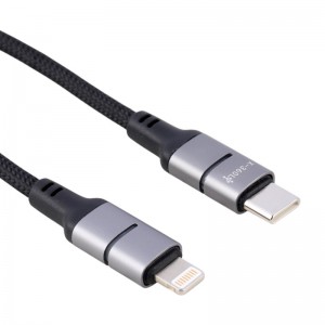 کابل تبدیل فست شارژ X-Energy X-360L Type-C To Lightning 3A PD 30W 1m