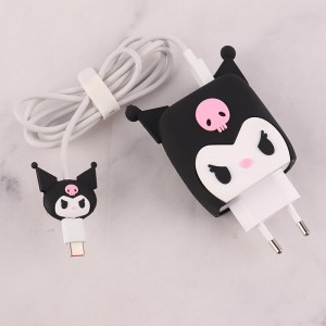 ست محافظ کابل و کلگی شارژر شیائومی 33 وات طرح Kuromi