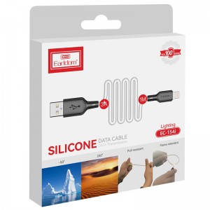 کابل آیفونی فست شارژ Earldom EC-154i 3A 1m