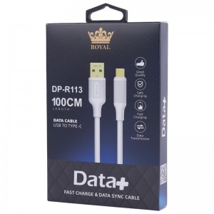 کابل تایپ سی فست شارژ Data+ Royal DP-R113 2.4A 1m
