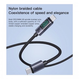 کابل تبدیل فست شارژ Yesido CA158 VOOC QC PD 100W Type-C To Type-C 1.2m