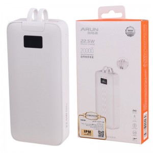 پاور بانک فست شارژ آران DX02 PD 22.5W ظرفیت 20000 میلی آمپر ساعت