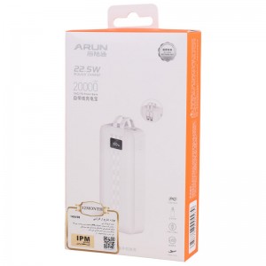 پاور بانک فست شارژ آران DX02 PD 22.5W ظرفیت 20000 میلی آمپر ساعت