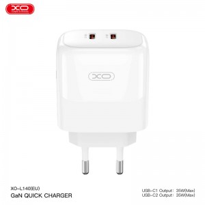 شارژر دیواری 35 وات ایکس او XO-L140 GaN PD 3A + کابل تبدیل تایپ سی