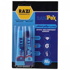 چسب دوقلو شفاف 16 گرم رازی POX