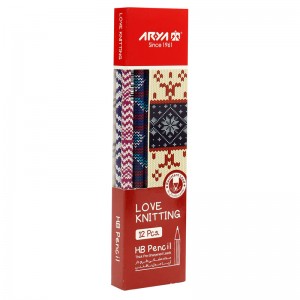 مداد مشکی طرح دار آریا Arya 3046 بسته 12 عددی