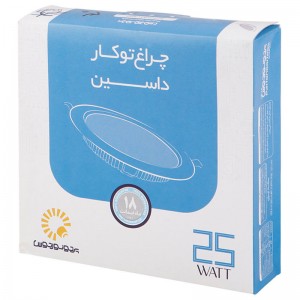 پنل بک لایت توکار گرد 25 وات پرتو نور توس داسین