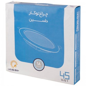پنل بک لایت توکار گرد 45 وات پرتو نور توس داسین