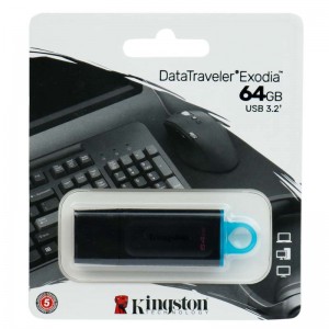 فلش 64 گیگ کینگستون DataTraveler Exodia USB3.2