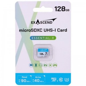 رم میکرو 128 گیگ اگزاسند Exascend Essential-X U3 C10 90MB/s