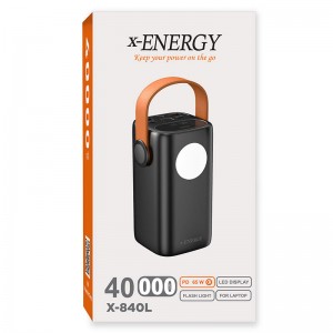 پاور بانک فست شارژ ایکس انرژی X-840L QC3.0 PD 65W ظرفیت 40000 میلی آمپر ساعت