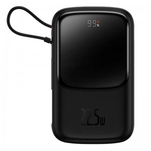 پاور بانک فست شارژ باسئوس Qpow Pro PPQD06010 QC3.0 PD 22.5W ظرفیت 10000 میلی آمپر ساعت