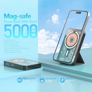 پاور بانک بی سیم فست شارژ ارلدام ET-PD32 QC PD 22.5W ظرفیت 5000 میلی آمپر ساعت