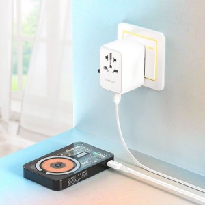 پاور بانک بی سیم فست شارژ ارلدام ET-PD32 QC PD 22.5W ظرفیت 5000 میلی آمپر ساعت
