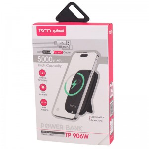 پاور بانک بی سیم فست شارژ تسکو TP 906W QC3.0 PD 22.5W ظرفیت 5000 میلی آمپر ساعت